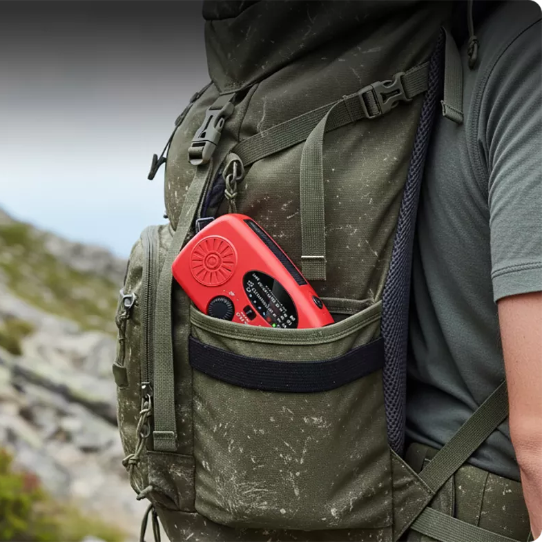 🏕️ LIMITIERTES ANGEBOT 50% RABATT! ✨ Solar-Notfallradio – Kurbelbetrieb, Licht, Powerbank 📻