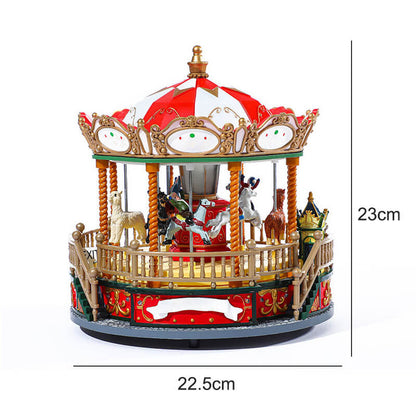 Christmas carousel decorations music box