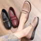 Soft sole non-slip leather loafers for women